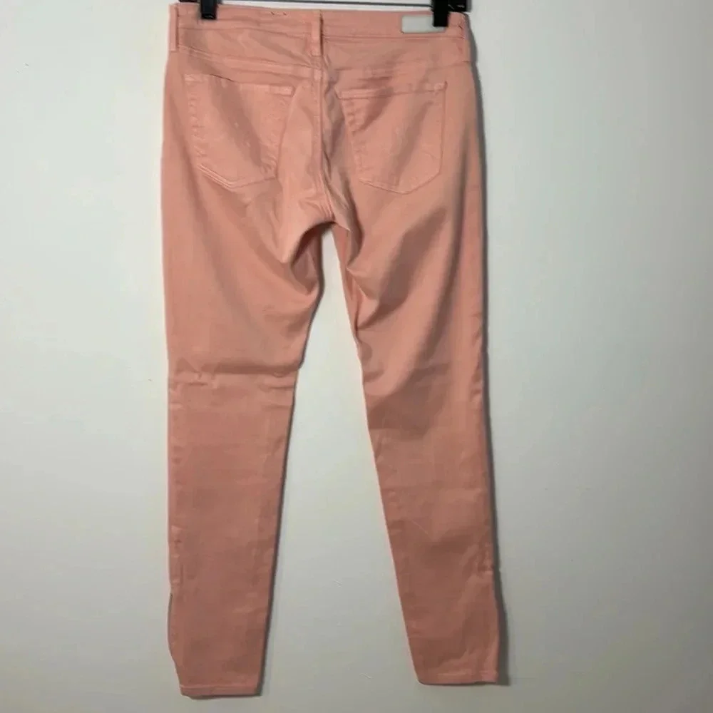 Adriano Goldschmied Zip Up Jegging Jean Ankle Women Size 27 Pink Denim Stretch‎